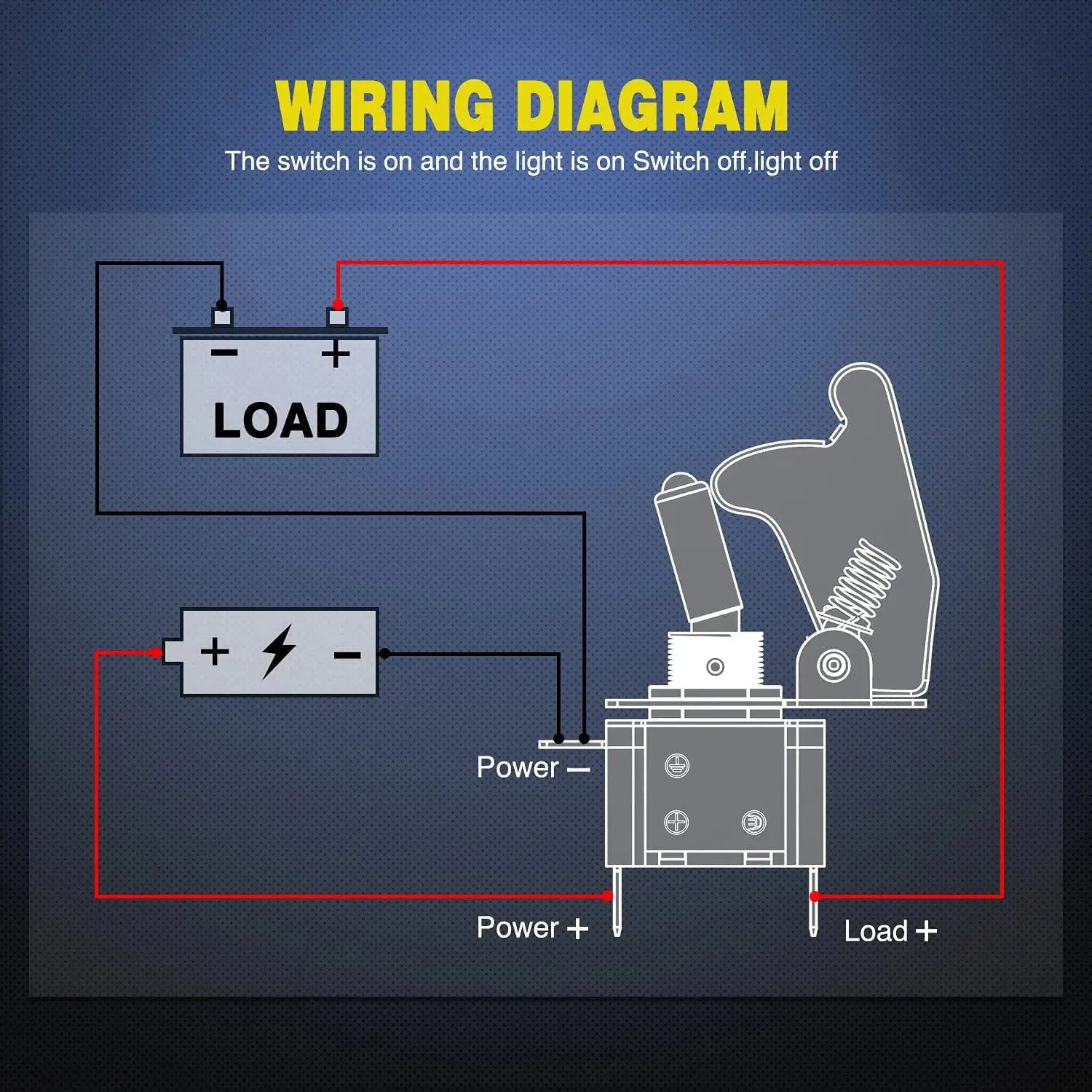 5Pcs 3Pin SPST ON-Off Toggle Switch