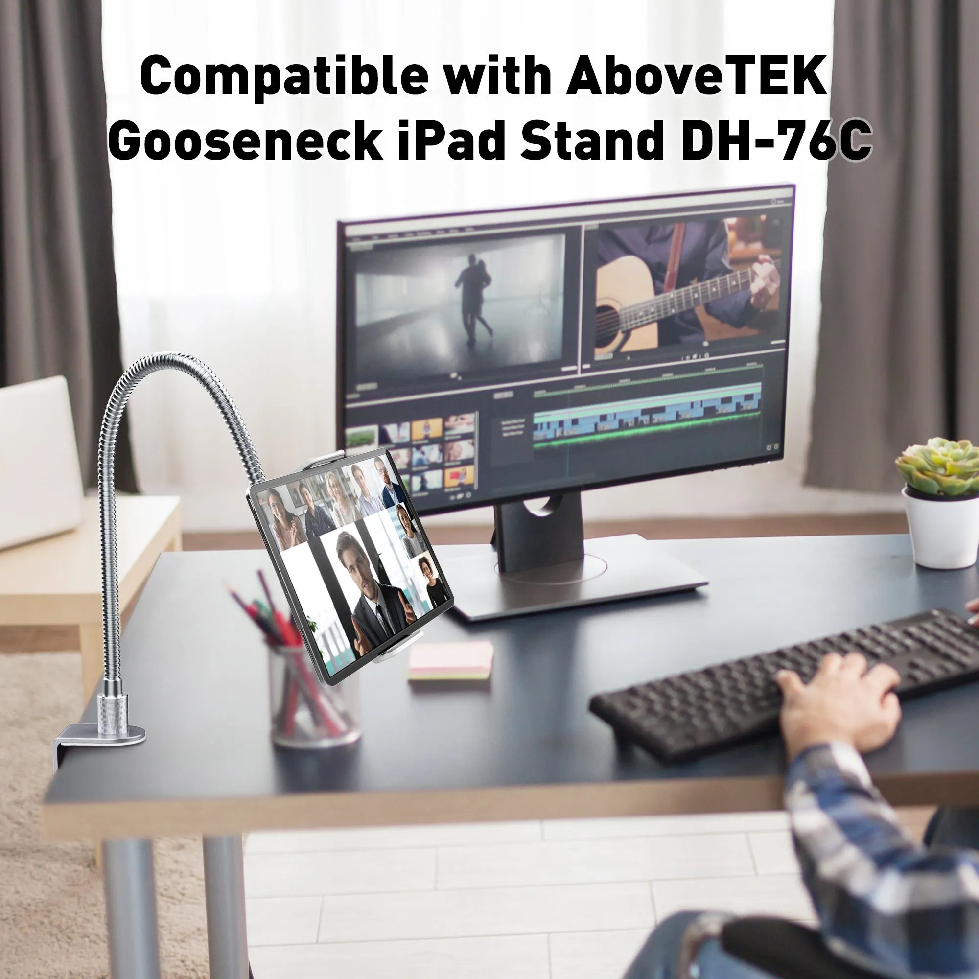 AboveTEK iPad Holder Fits for 4.5"-13.5" Tablet (Holder Only) - (TA-5)
