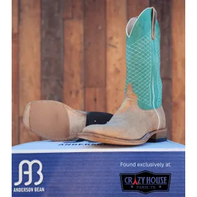 Anderson Bean American Distressed Buffalo with Turquoise Mad Dog Top