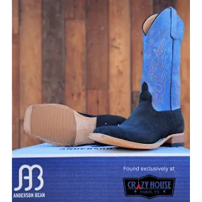 Anderson Bean Black Split Hippo with Blue Sinsation Top