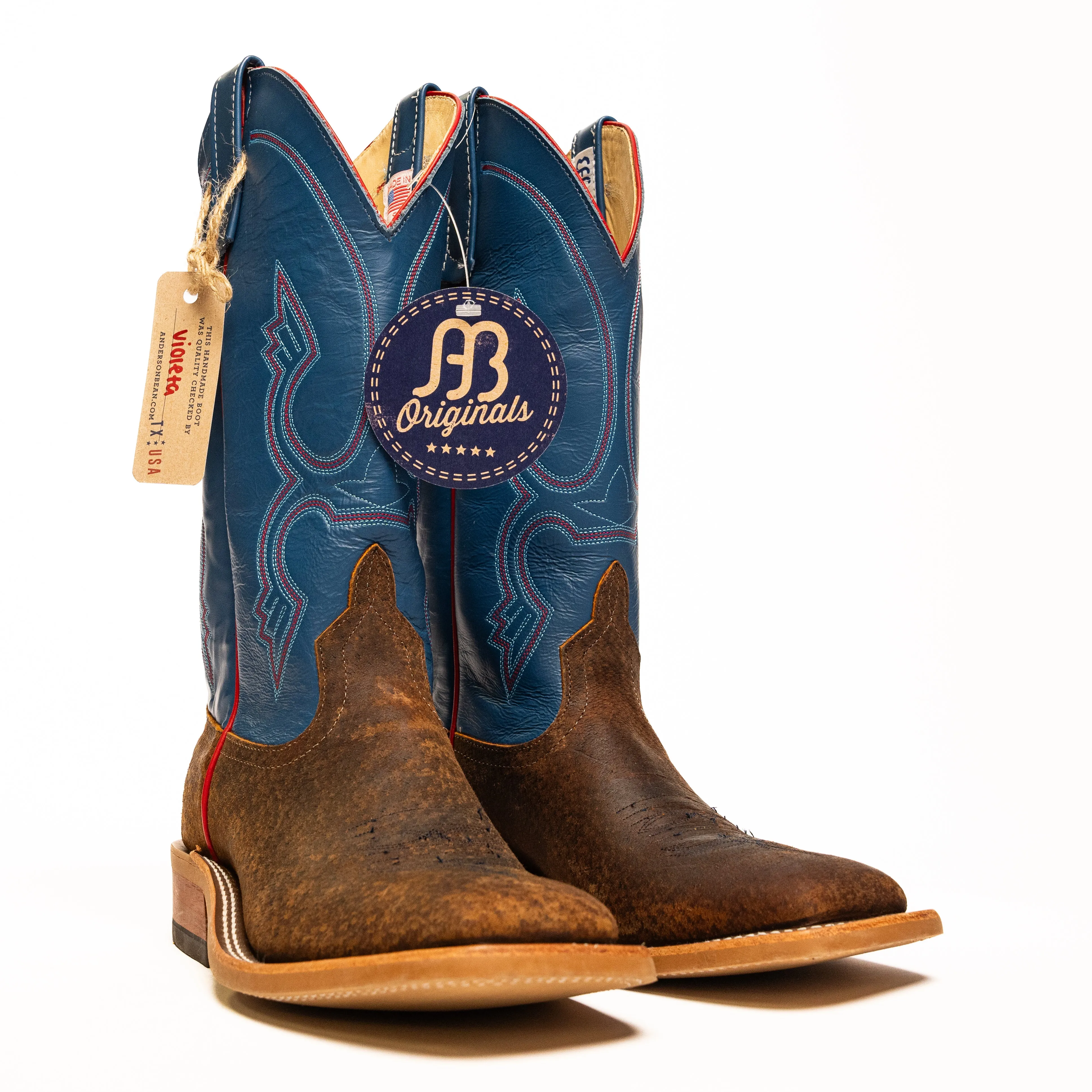 Anderson Bean Havana Tag Boar with Royal Blue Glove