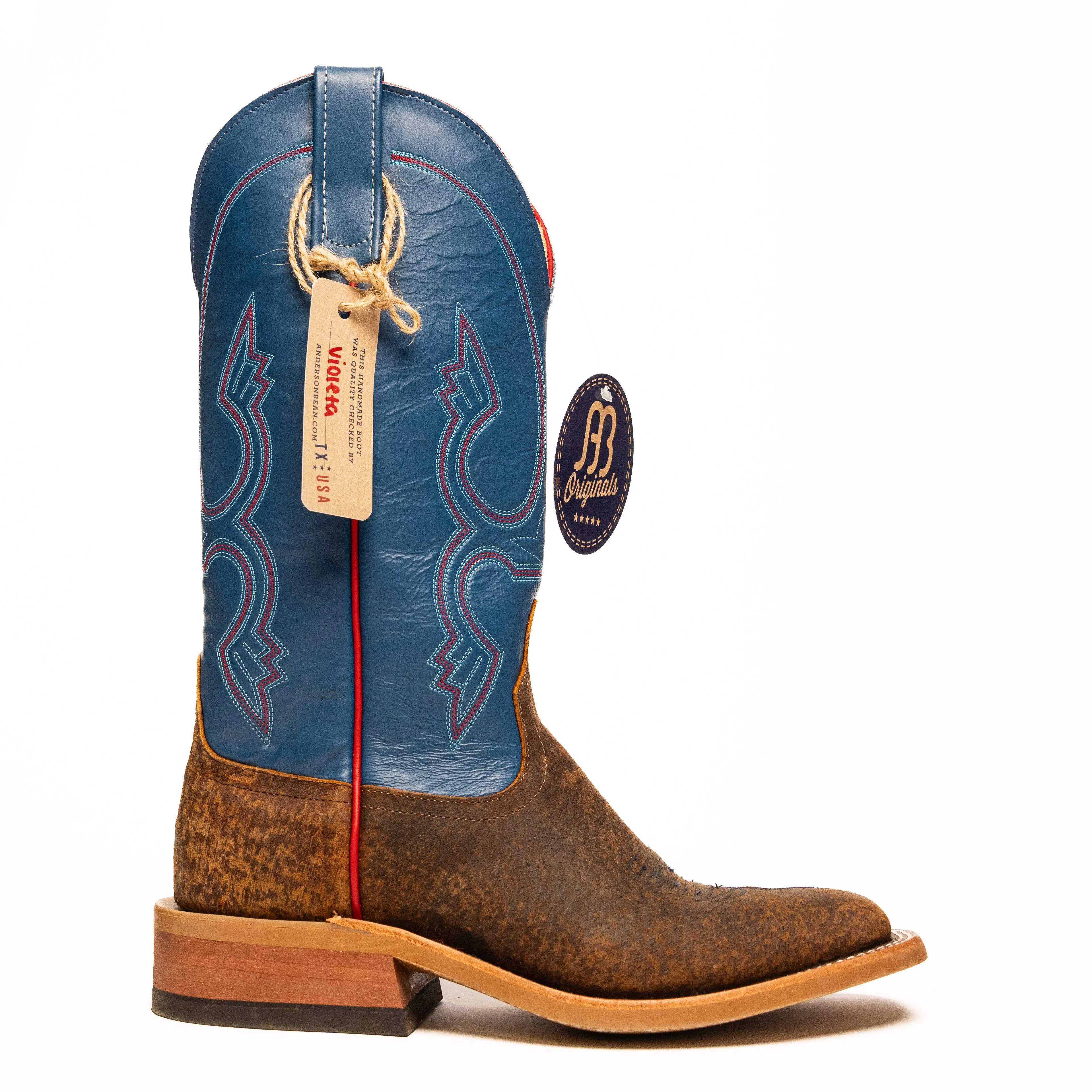 Anderson Bean Havana Tag Boar with Royal Blue Glove