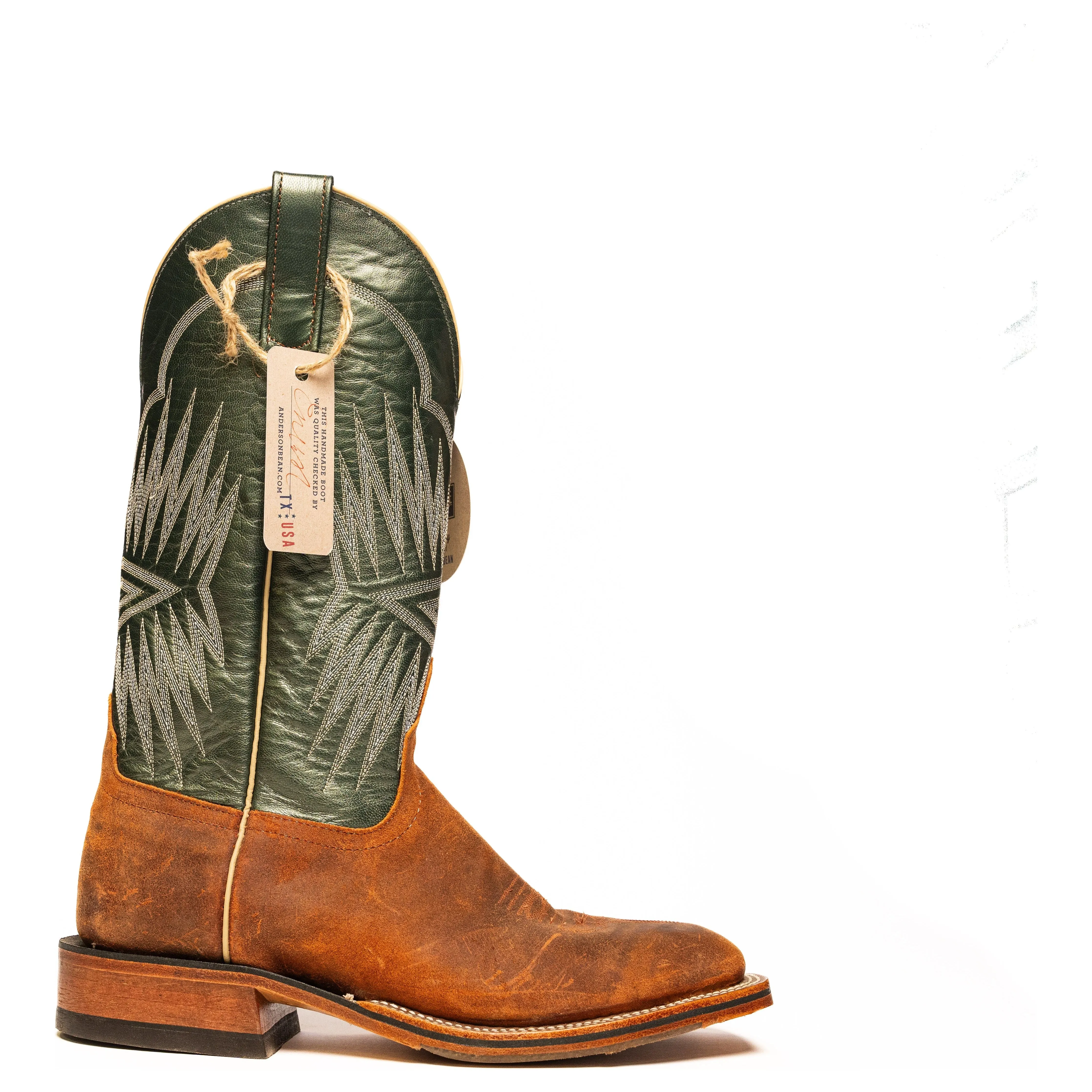 Anderson Bean Rosewood Kudu with Green Velvet Luster Top