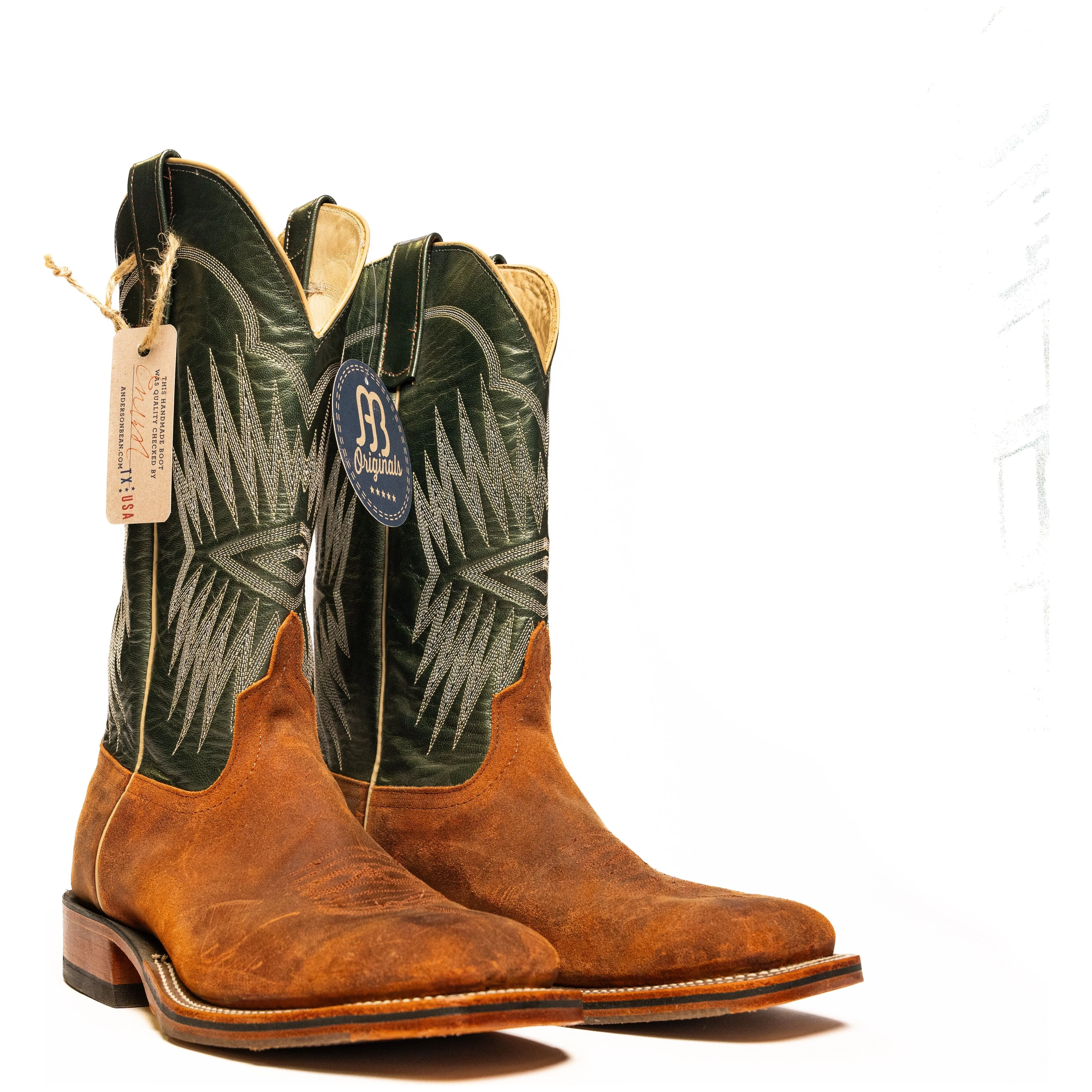 Anderson Bean Rosewood Kudu with Green Velvet Luster Top