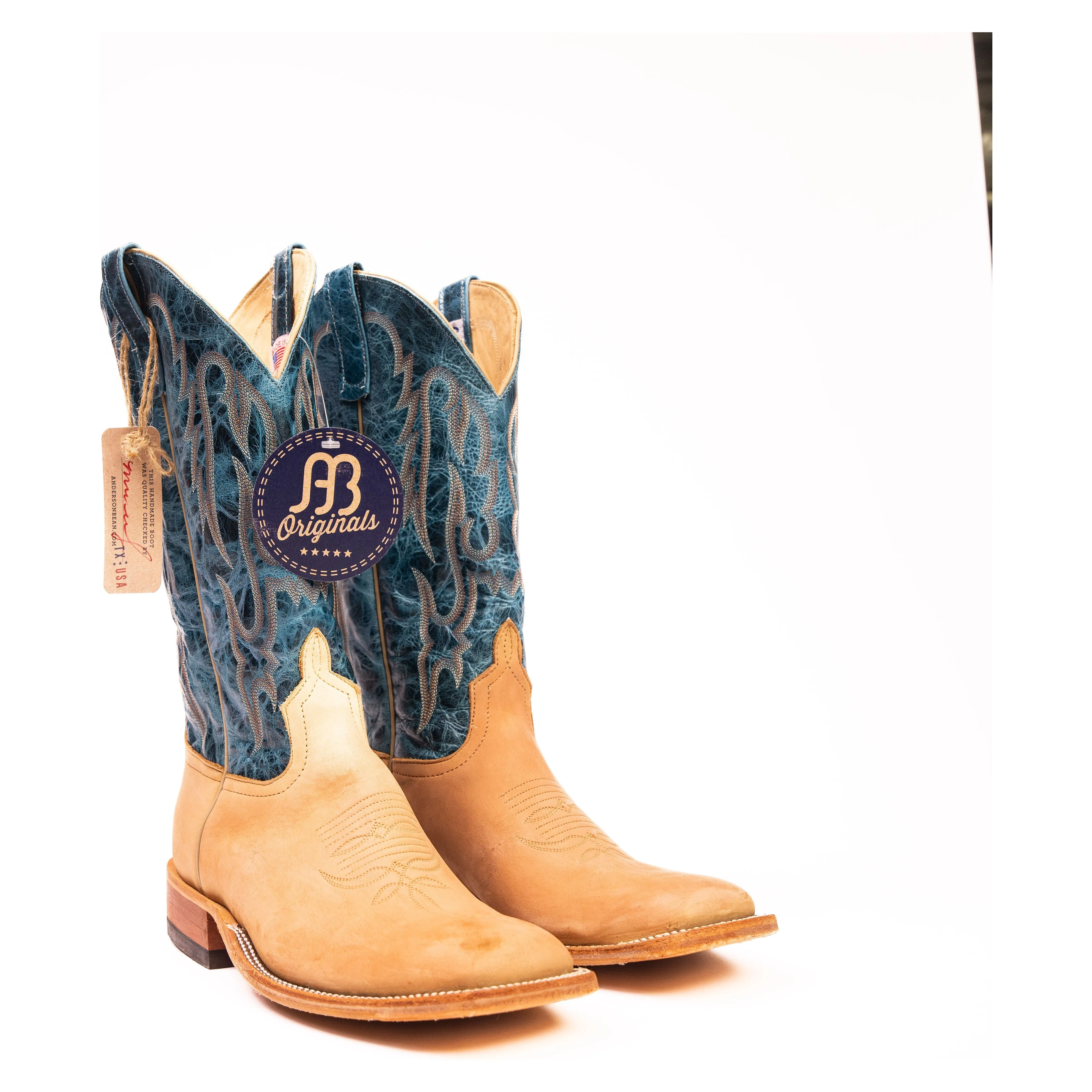 Anderson Bean Tan Crazyhorse with Royal Top