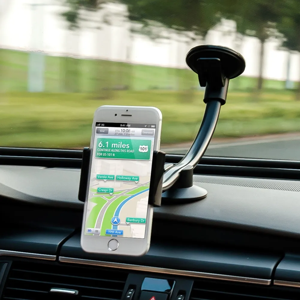 Car Phone Holder Mount Suction Cup Hose Navigation Bracket