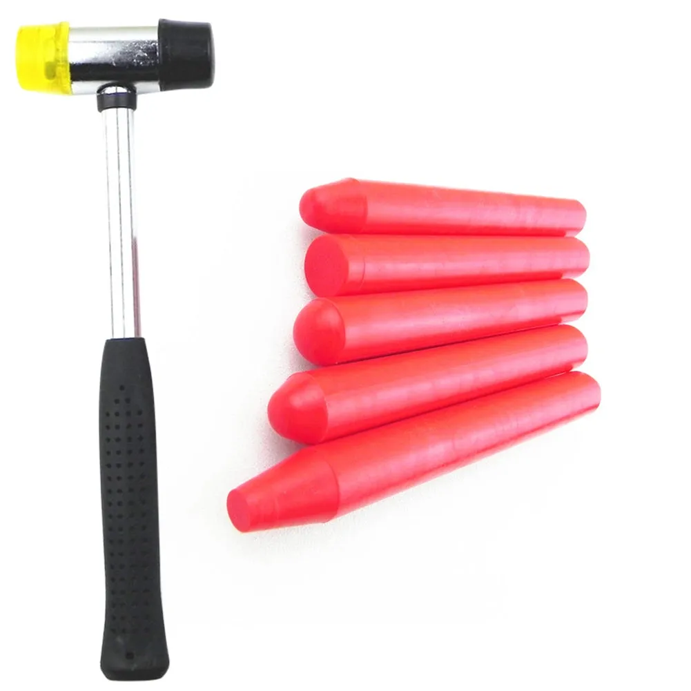 Car Pit Repair Tools 1pc Mini Rubber Hammer 5pcs Concave Leveling