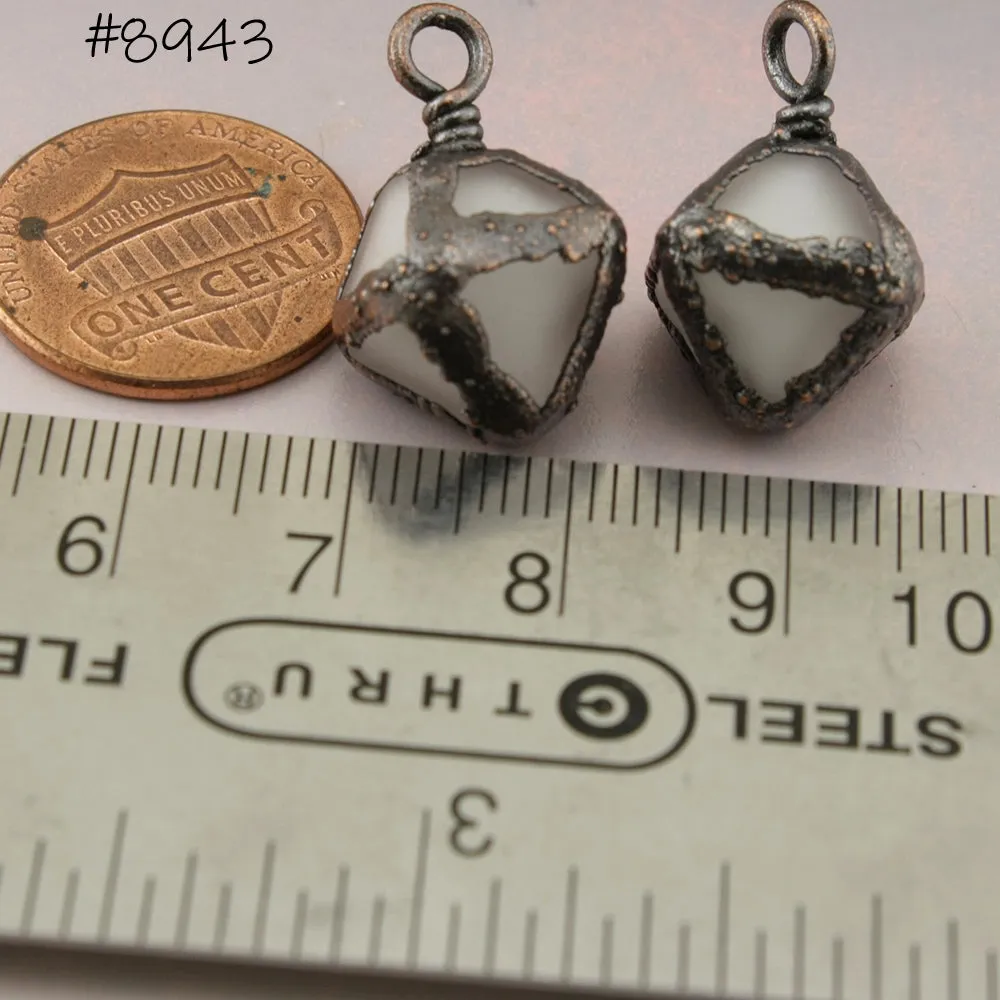Clear over White Etched Geometric Crystals with Copper Electrofoming