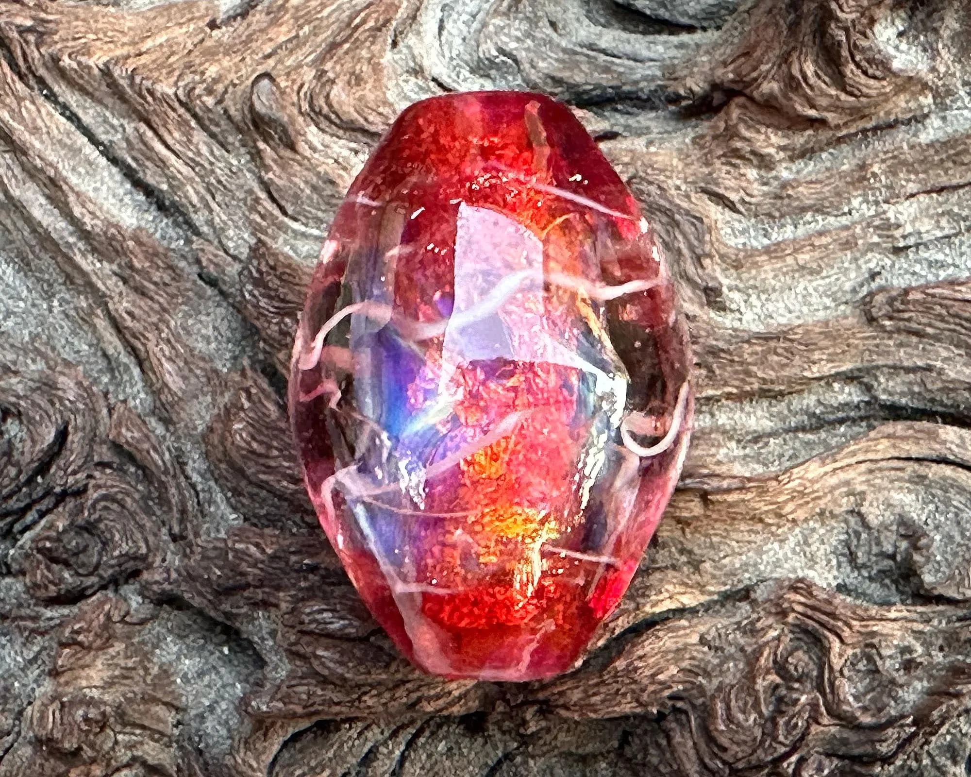 Fancy Fuchsia Pink Lampwork Focal Bead
