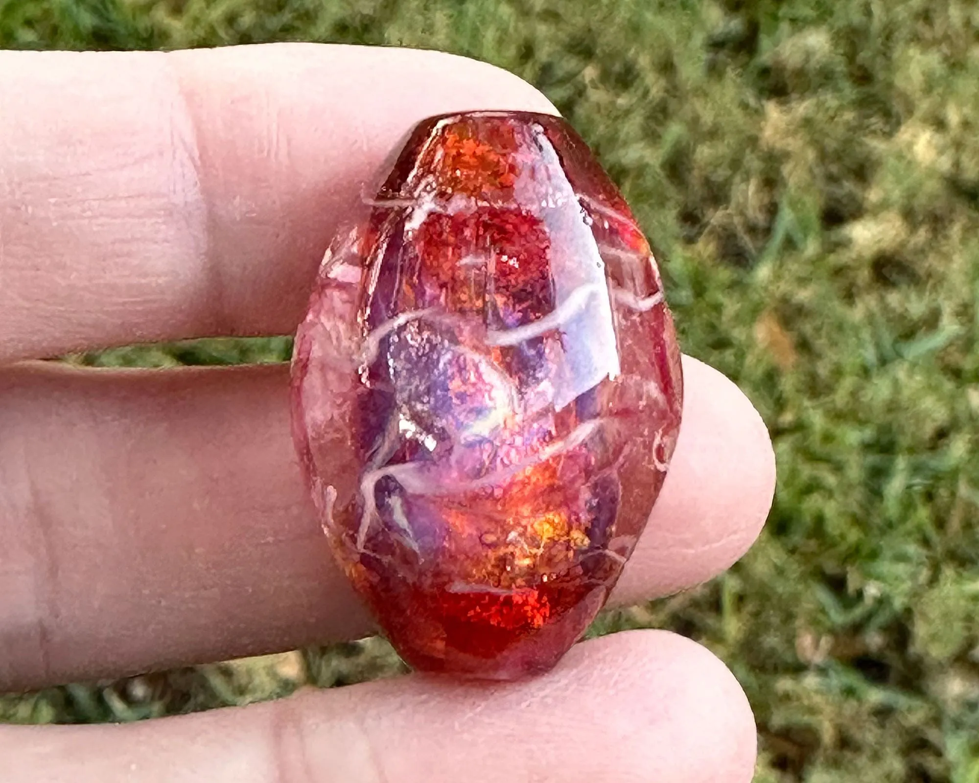 Fancy Fuchsia Pink Lampwork Focal Bead