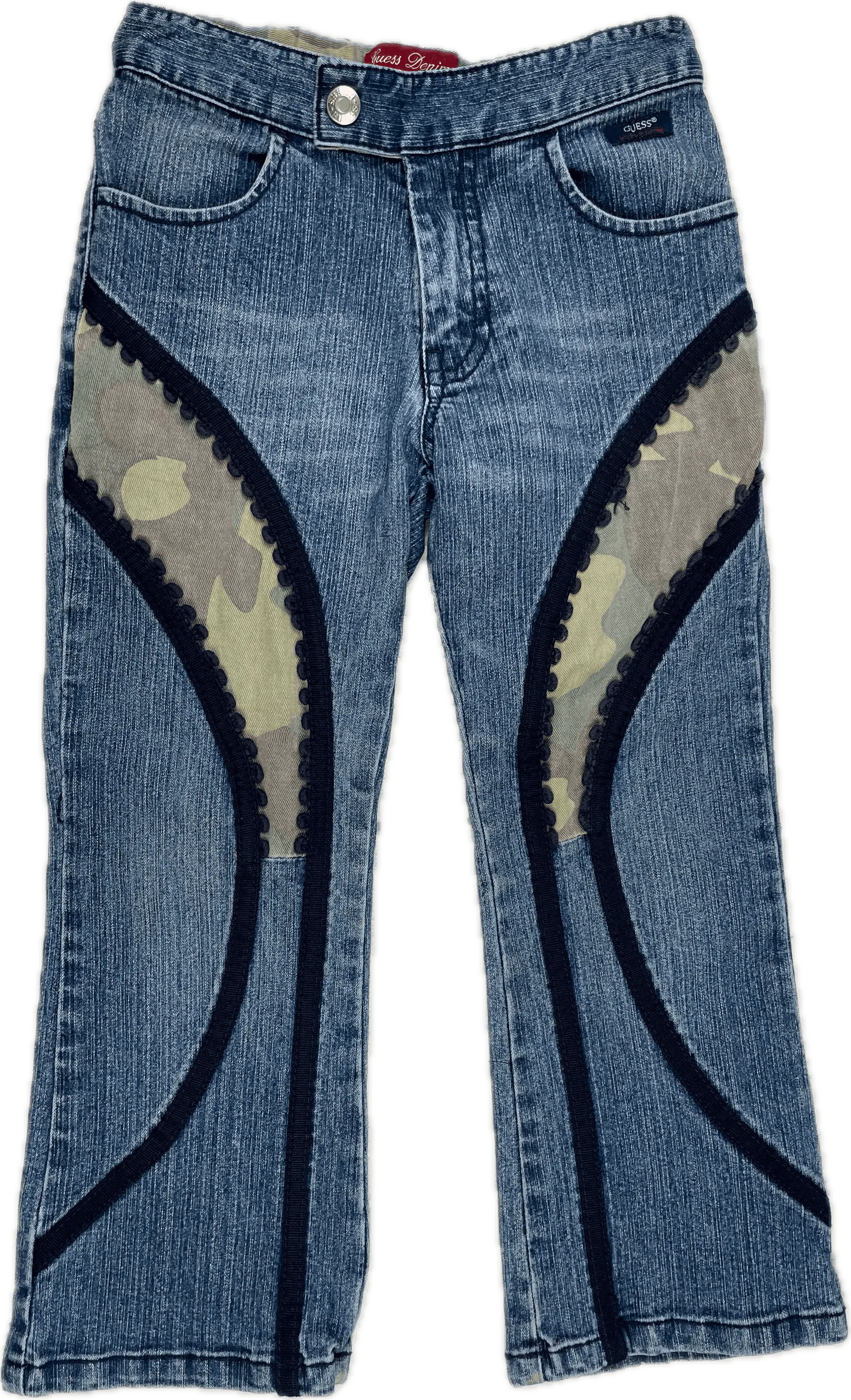 Guess Panelled Front Boot Flare Girls Jeans - Size 4Y