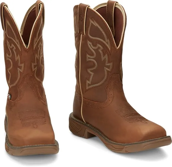 JUSTIN WK4330 WORK BOOT RUSTIC TAN WATERPROOF