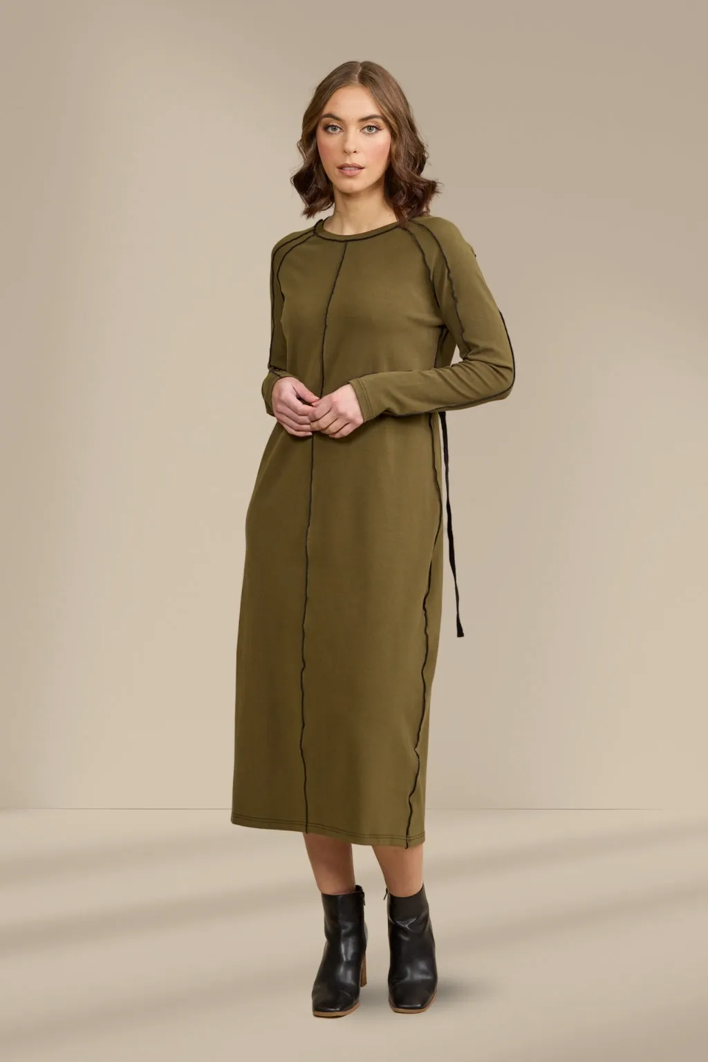 Knewe Alex Dress Olive Black