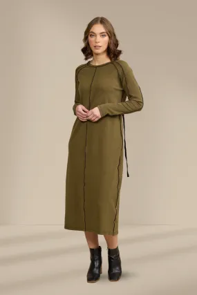 Knewe Alex Dress Olive Black