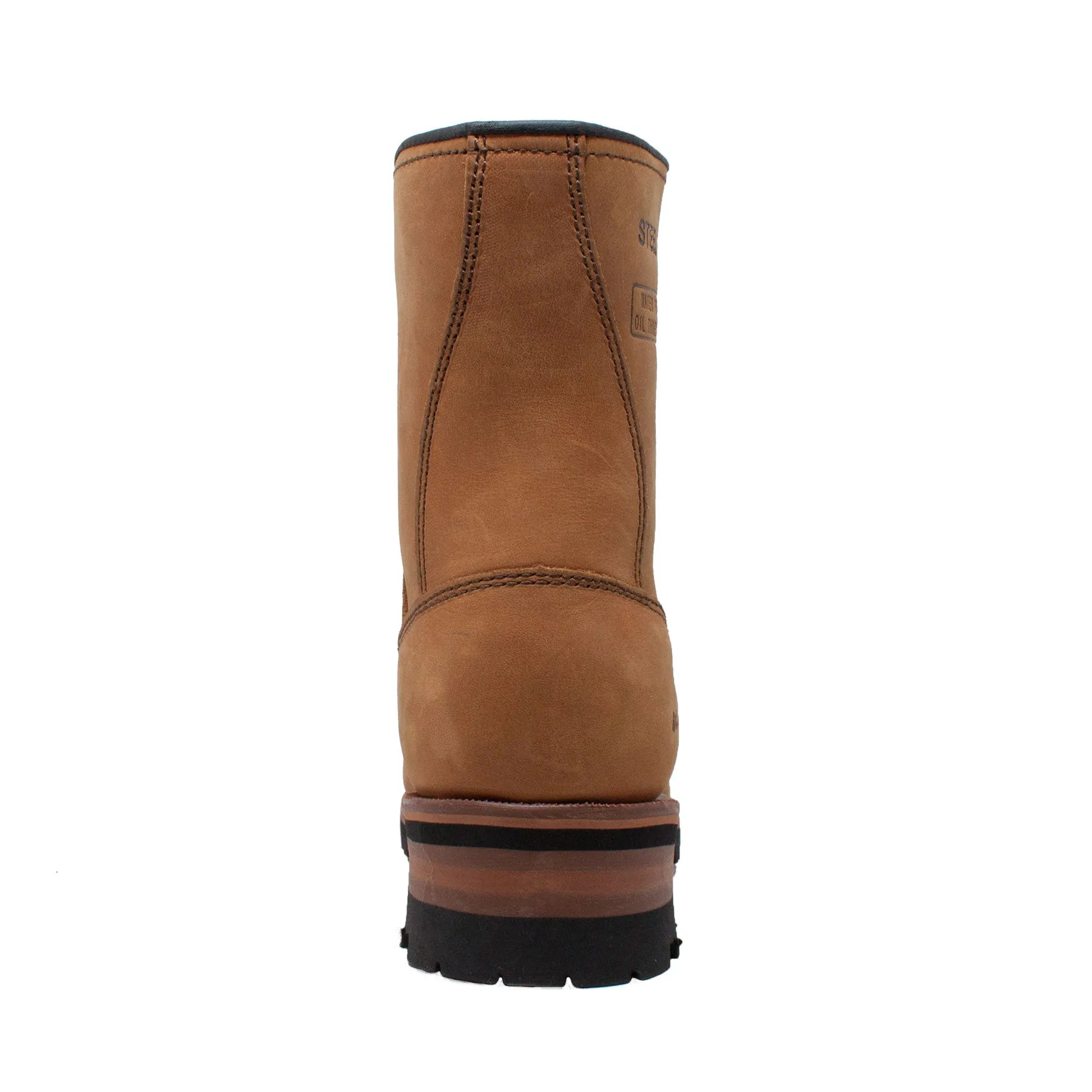 Men's 9" Brown Waterproof Steel Toe Logger - 1740WP