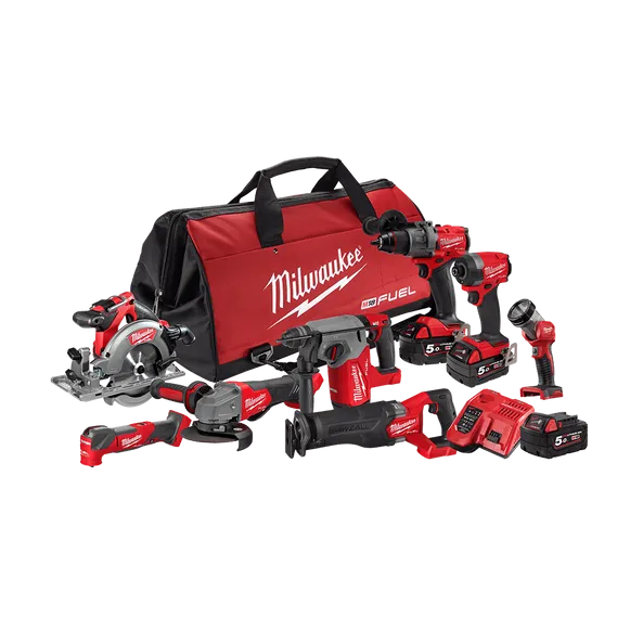 Milwaukee 18V 5.0Ah Li-ion Cordless FUEL 8pce Combo Kit M18FPP8A3503B
