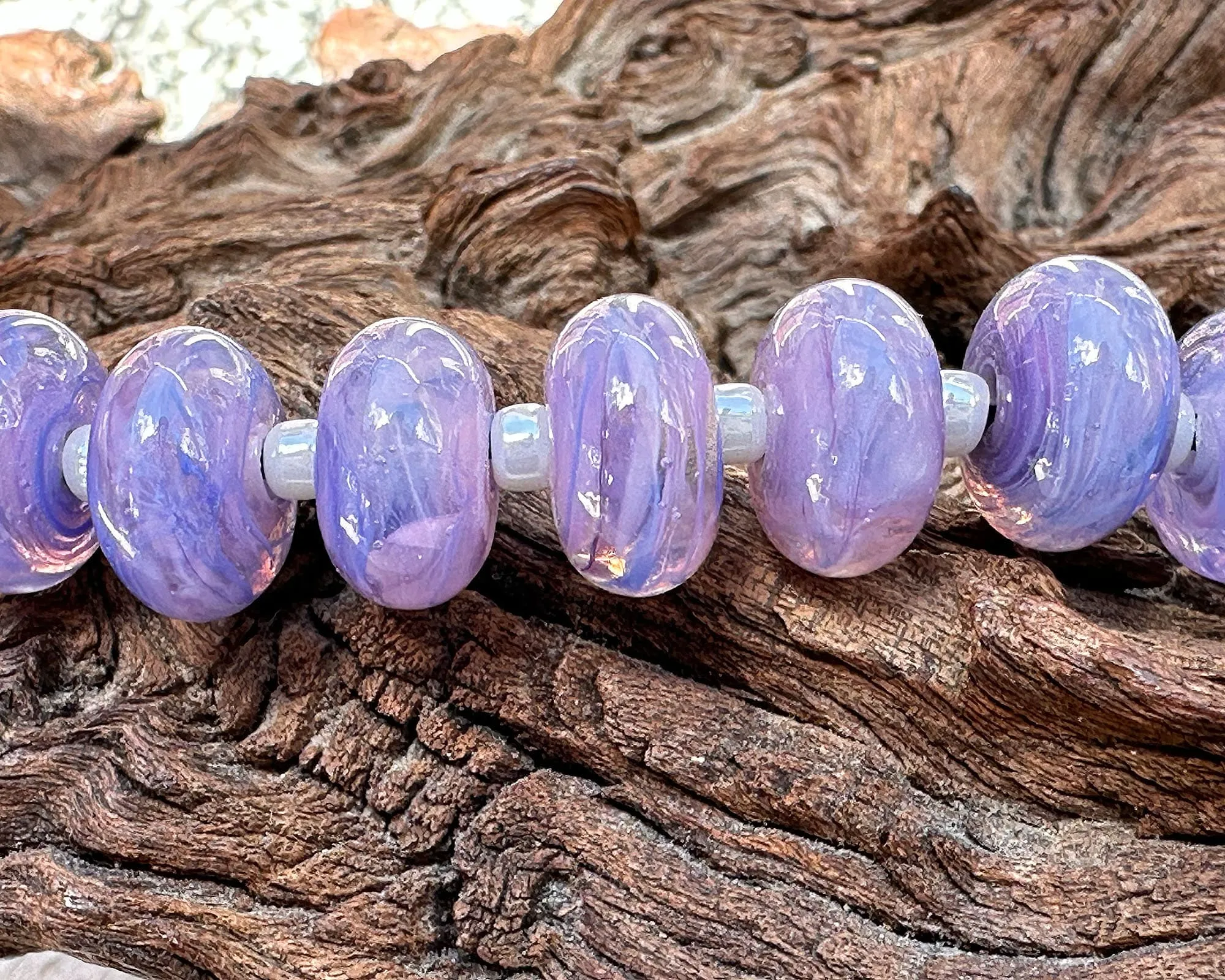 MTO Tanzanite Dream Lampwork Beads Set SRA Made to Order