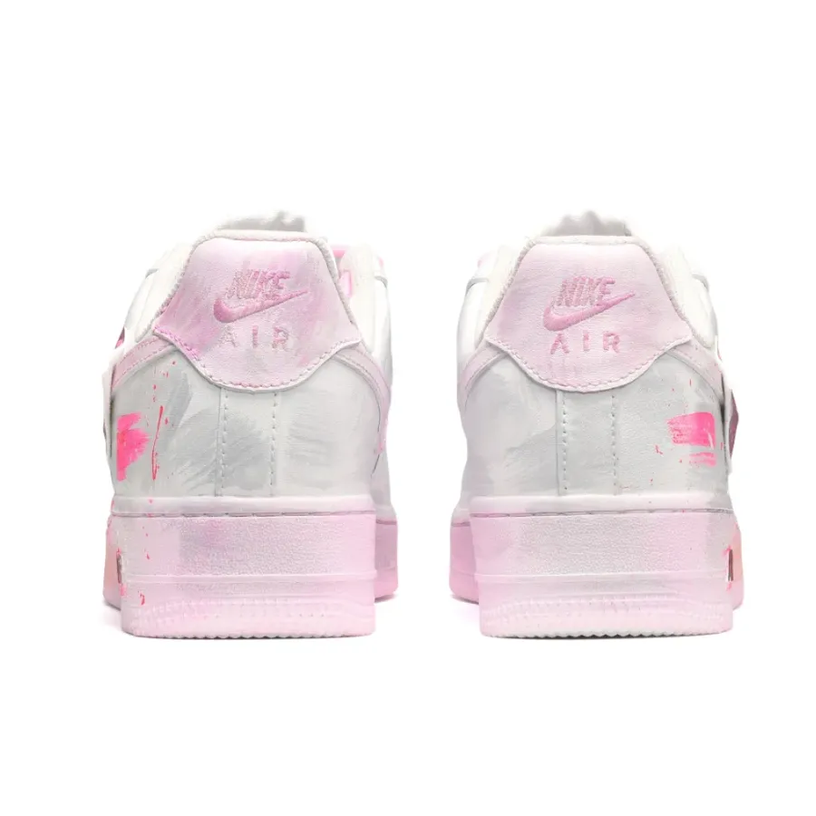 Pink Sticker Font Custom Air Force 1