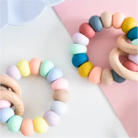 Rainbow Teething Rattle - Muted