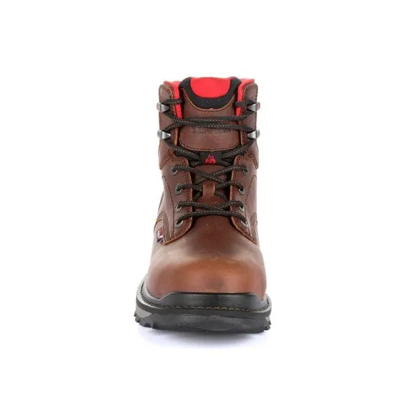 Rocky Men's Dark Brown Rams Horn Waterproof Work Boot RKK0259