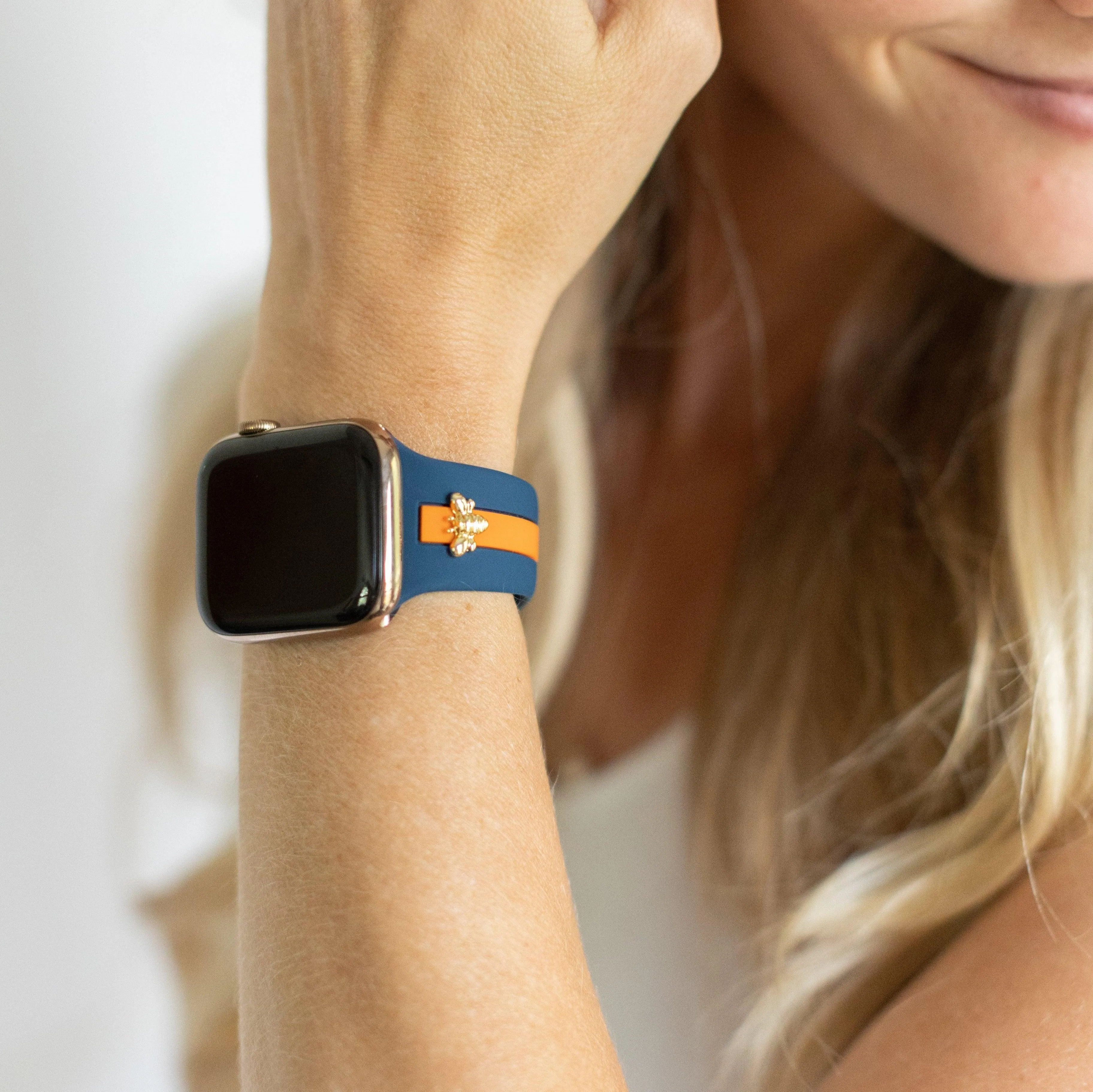 Skye Blue & Orange Smart Watch Band