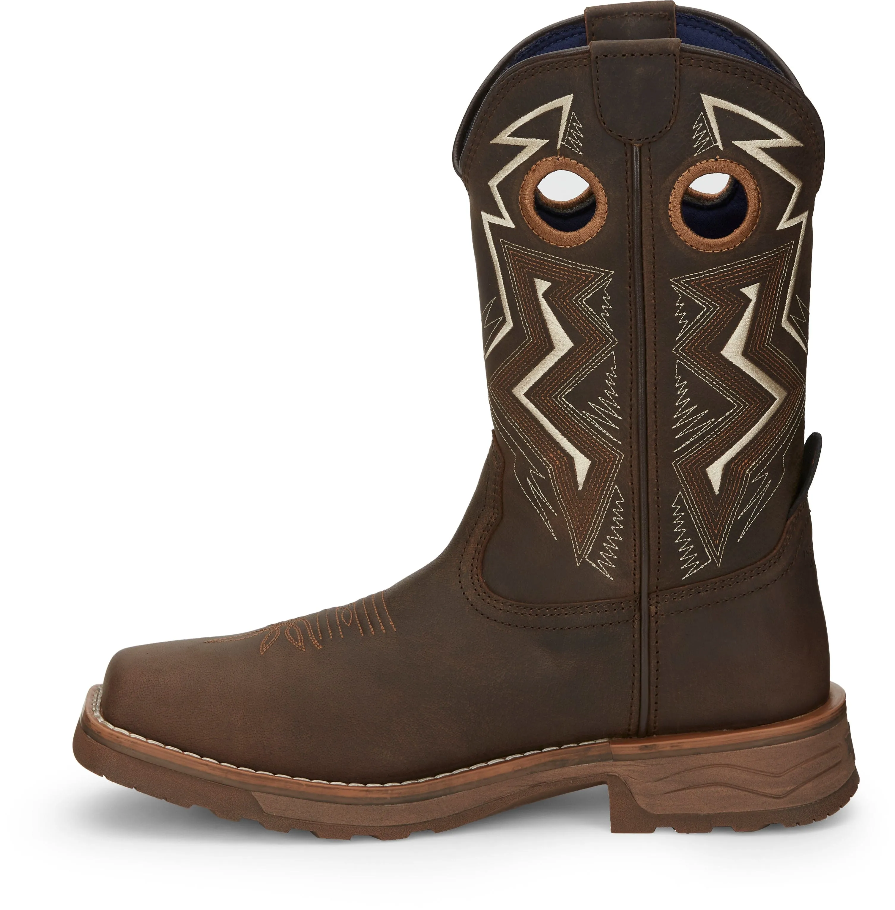 Tony Lama Men's Force Dark Brown 11" Wide Square Composite Toe Waterproof Work Boots TW3403