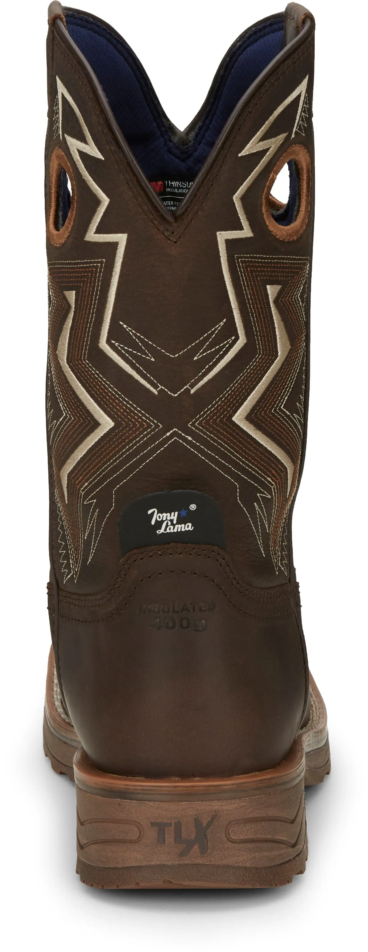 Tony Lama Men's Force Dark Brown 11" Wide Square Composite Toe Waterproof Work Boots TW3403