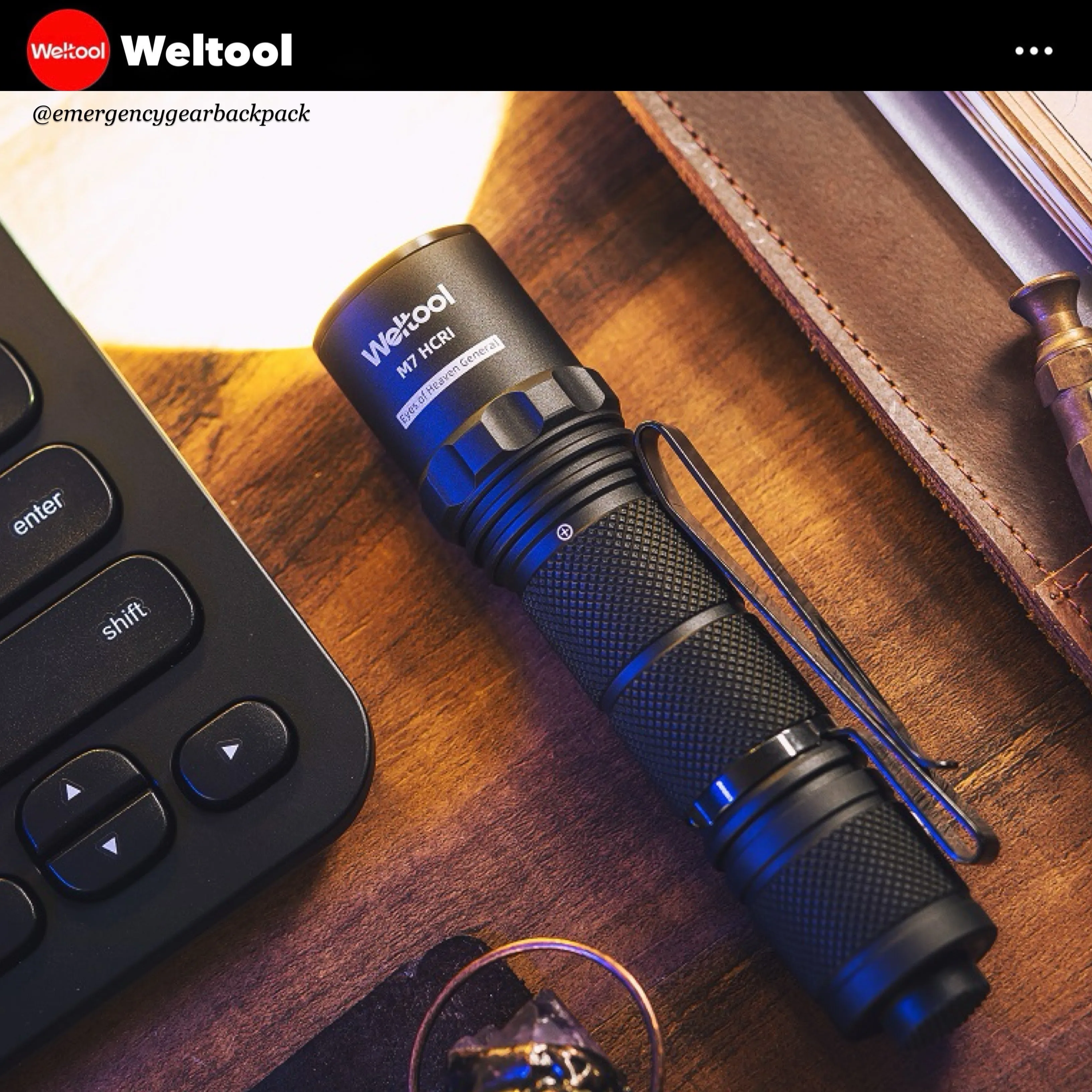 Weltool M7 HCRI CRI98 EDC Flashlight
