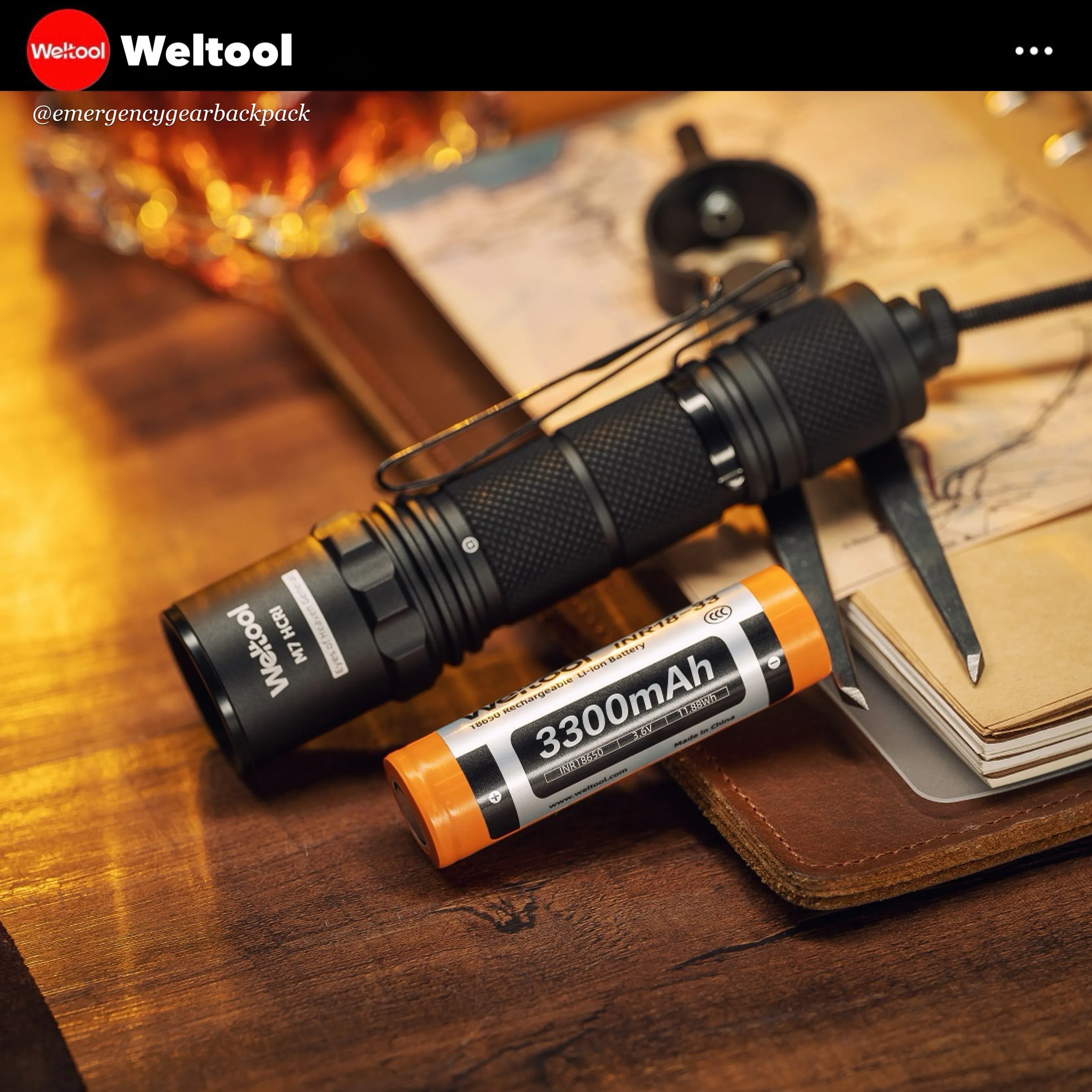 Weltool M7 HCRI CRI98 EDC Flashlight
